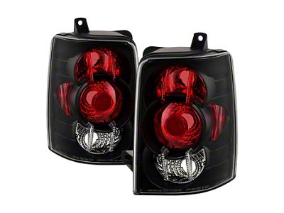 Euro Style Tail Lights; Black Housing; Clear Lens (93-98 Jeep Grand Cherokee ZJ)