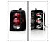 Euro Style Tail Lights; Black Housing; Clear Lens (93-98 Jeep Grand Cherokee ZJ)