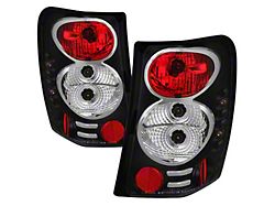 Euro Style Tail Lights; Black Housing; Clear Lens (99-04 Jeep Grand Cherokee WJ)