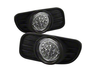 LED Fog Lights with Switch; Clear (99-04 Jeep Grand Cherokee WJ, Excluding Overland)