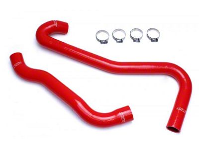 HPS Silicone Radiator Coolant Hose Kit; Red (06-08 Jeep Grand Cherokee WK SRT8)