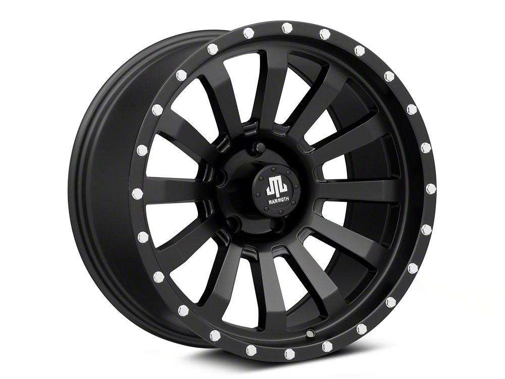 Mammoth General Matte Black Wheel; 16x8 (93-98 Jeep Grand Mammoth General Matte Black Wheel; 16x8 (93-98 Jeep Grand