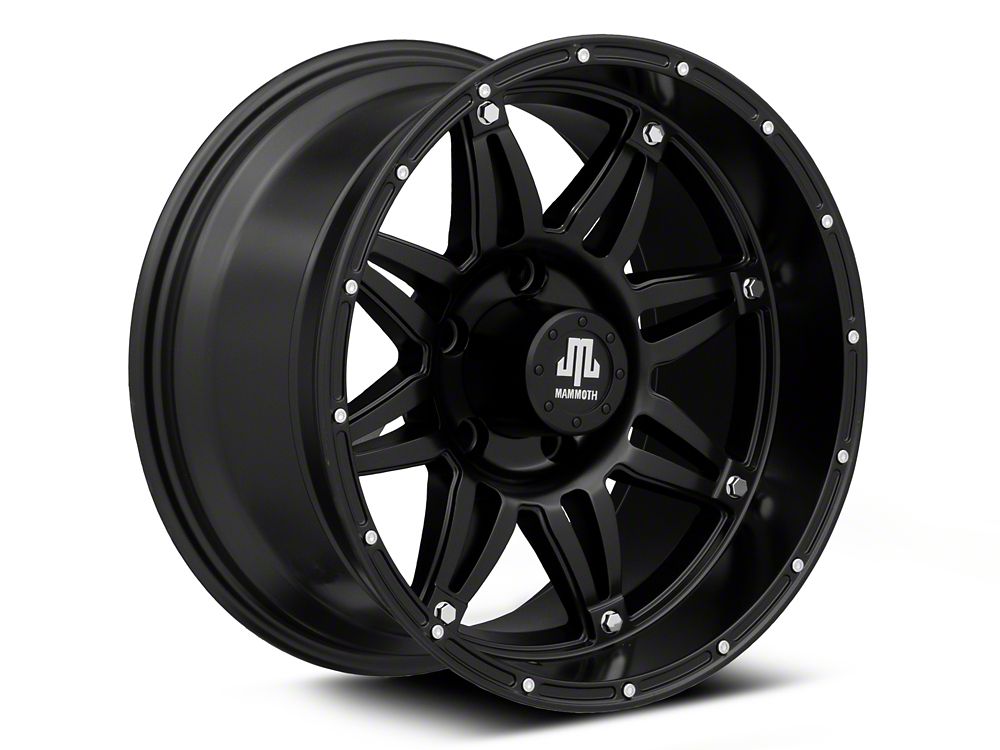 Mammoth 8 Simulated Beadlock Style Black Wheel; 15x8 (93-98