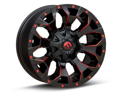 Fuel Wheels Assault Matte Black Red Milled Wheel; 18x9 (11-21 Jeep Grand Cherokee WK2)