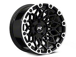 Rovos Wheels Guban Gloss Black Machined Wheel; 17x9 (05-10 Jeep Grand Cherokee WK, Excluding SRT8)