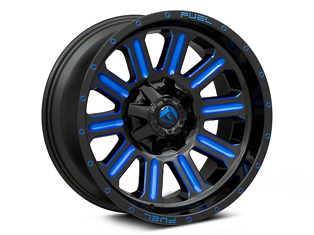 Fuel Wheels Hardline Gloss Black with Blue Tinted Clear Wheel; 20x10 (99-04 Jeep Grand Cherokee WJ)