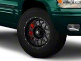 Mammoth Mesh Simulated Beadlock Satin Black Wheel; 17x9; -6mm Offset (99-04 Jeep Grand Cherokee WJ)