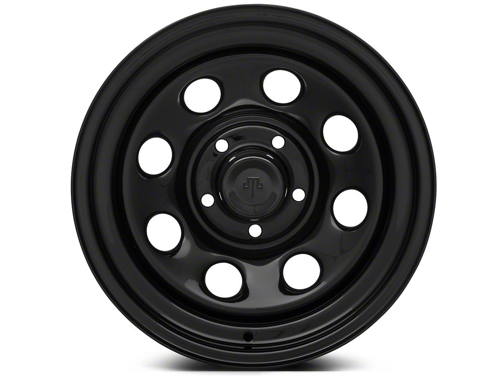 Mammoth 8 Black Steel Wheel; 15x10; -45mm Offset (93-98 Jeep