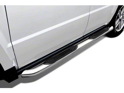 3-Inch Round Side Step Bars; Stainless Steel (11-21 Jeep Grand Cherokee WK2, Excluding High Altitude, Limited X, SRT, Summit, Trackhawk & Trailhawk)