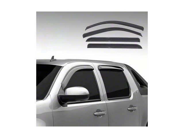 Tape-On Rain Guards; Front and Rear; Smoke (05-10 Jeep Grand Cherokee WK)