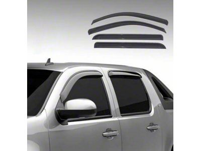 Tape-On Rain Guards; Front and Rear; Smoke (05-10 Jeep Grand Cherokee WK)