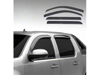 Tape-On Rain Guards; Front and Rear; Smoke (11-21 Jeep Grand Cherokee WK2)