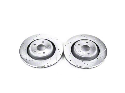 PowerStop Evolution Cross-Drilled and Slotted Rotors; Front Pair (06-10 Jeep Grand Cherokee WK SRT8)