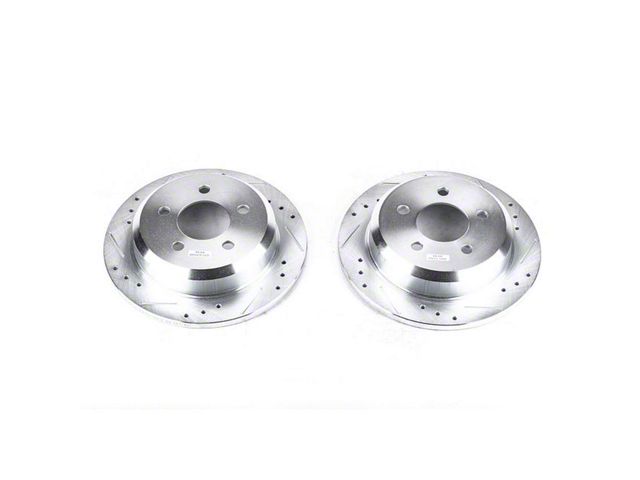 PowerStop Evolution Cross-Drilled and Slotted Rotors; Rear Pair (93-98 Jeep Grand Cherokee ZJ)