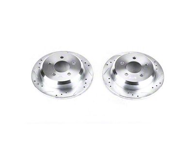 PowerStop Evolution Cross-Drilled and Slotted Rotors; Rear Pair (93-98 Jeep Grand Cherokee ZJ)