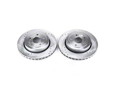 PowerStop Evolution Cross-Drilled and Slotted Rotors; Rear Pair (06-10 Jeep Grand Cherokee WK SRT8)