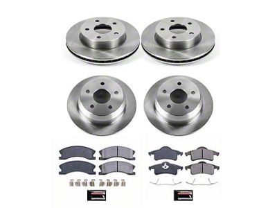 PowerStop OE Replacement Brake Rotor and Pad Kit; Front and Rear (99-02 Jeep Grand Cherokee WJ w/ Akebono Calipers; 03-04 Jeep Grand Cherokee WJ)