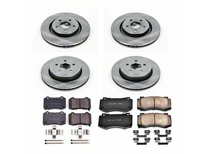 PowerStop OE Replacement Brake Rotor and Pad Kit; Front and Rear (06-10 Jeep Grand Cherokee WK SRT8)