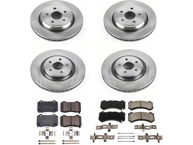 PowerStop OE Replacement Brake Rotor and Pad Kit; Front and Rear (12-17 Jeep Grand Cherokee WK2 SRT, SRT8)