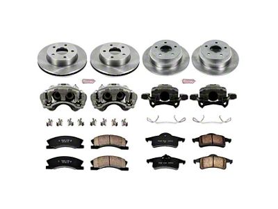 PowerStop OE Replacement Brake Rotor, Pad and Caliper Kit; Front and Rear (99-02 Jeep Grand Cherokee WJ w/ Akebono Calipers; 03-04 Jeep Grand Cherokee WJ)