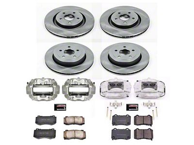 PowerStop OE Replacement Brake Rotor, Pad and Caliper Kit; Front and Rear (06-10 Jeep Grand Cherokee WK SRT8)