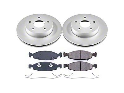 PowerStop Z17 Evolution Plus Brake Rotor and Pad Kit; Front (99-02 Jeep Grand Cherokee WJ w/ Teves Calipers)