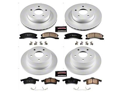 PowerStop Z17 Evolution Plus Brake Rotor and Pad Kit; Front and Rear (99-02 Jeep Grand Cherokee WJ w/ Akebono Calipers; 03-04 Jeep Grand Cherokee WJ)