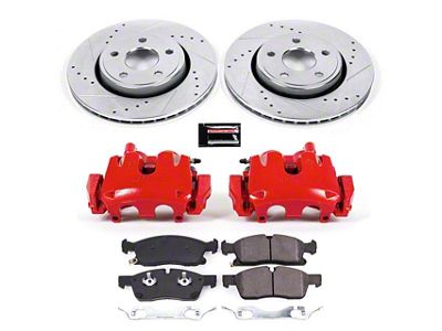 PowerStop Z23 Evolution Brake Rotor, Pad and Caliper Kit; Front (17-19 Jeep Grand Cherokee WK2 w/ Solid Rear Rotors, Excluding SRT & Trackhawk)