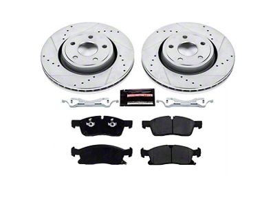 PowerStop Z23 Evolution Sport Brake Rotor and Pad Kit; Front (16-21 Jeep Grand Cherokee WK2 w/ Vented Rear Rotors, Excluding SRT & Trackhawk)