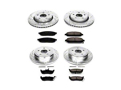 PowerStop Z23 Evolution Sport Brake Rotor and Pad Kit; Front and Rear (05-10 Jeep Grand Cherokee WK, Excluding SRT8)