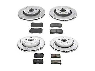 PowerStop Z23 Evolution Sport Brake Rotor and Pad Kit; Front and Rear (06-10 Jeep Grand Cherokee WK SRT8)