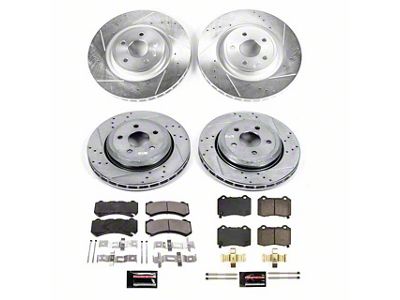 PowerStop Z23 Evolution Sport Brake Rotor and Pad Kit; Front and Rear (18-21 Jeep Grand Cherokee WK2 SRT, Trackhawk)