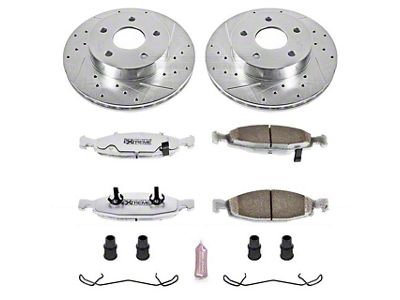 PowerStop Z26 Street Warrior Brake Rotor and Pad Kit; Front (99-02 Jeep Grand Cherokee WJ w/ Teves Calipers)