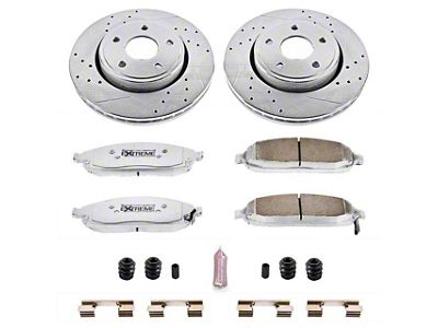 PowerStop Z26 Street Warrior Brake Rotor and Pad Kit; Front (05-10 Jeep Grand Cherokee WK, Excluding SRT8)