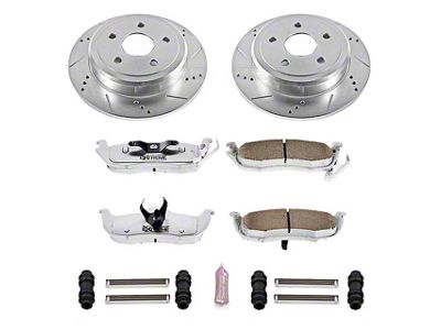 PowerStop Z26 Street Warrior Brake Rotor and Pad Kit; Rear (05-10 Jeep Grand Cherokee WK, Excluding SRT8)