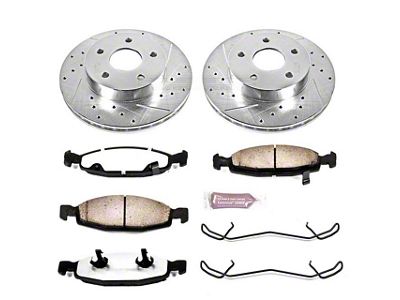 PowerStop Z36 Extreme Truck and Tow Brake Rotor and Pad Kit; Front (99-02 Jeep Grand Cherokee WJ w/ Teves Calipers)