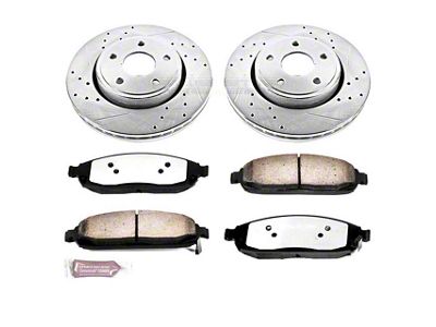 PowerStop Z36 Extreme Truck and Tow Brake Rotor and Pad Kit; Front (05-10 Jeep Grand Cherokee WK, Excluding SRT8)