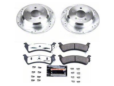 PowerStop Z36 Extreme Truck and Tow Brake Rotor and Pad Kit; Rear (93-98 Jeep Grand Cherokee ZJ)