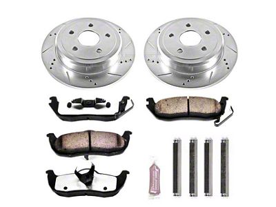 PowerStop Z36 Extreme Truck and Tow Brake Rotor and Pad Kit; Rear (05-10 Jeep Grand Cherokee WK, Excluding SRT8)