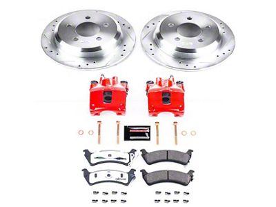 PowerStop Z36 Extreme Truck and Tow Brake Rotor, Pad and Caliper Kit; Rear (95-98 Jeep Grand Cherokee ZJ)