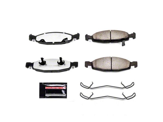 PowerStop Z36 Extreme Truck and Tow Carbon-Fiber Ceramic Brake Pads; Front Pair (99-02 Jeep Grand Cherokee WJ w/ Teves Calipers)