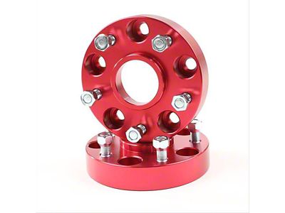Alloy USA 1.25-Inch Aluminum Wheel Spacers; Red (99-04 Jeep Grand Cherokee WJ)
