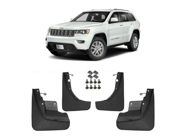 Custom Fit Mud Flaps; Front and Rear (11-21 Jeep Grand Cherokee WK2)