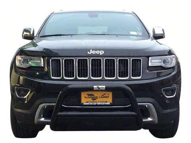 Bull Bar with 4.50-Inch Round LED Lights; Black (11-21 Jeep Grand Cherokee WK2)