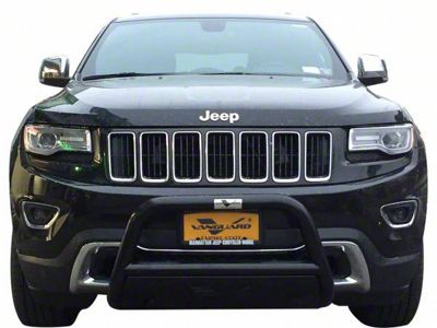 Bull Bar with 4.50-Inch Round LED Lights; Black (11-21 Jeep Grand Cherokee WK2)