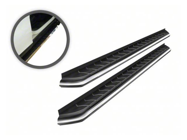 F8 Style Running Boards; Brushed Aluminum (11-21 Jeep Grand Cherokee WK2)