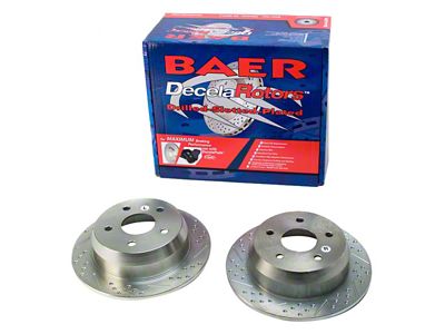 Baer Sport Drilled and Slotted Rotors; Rear Pair (99-04 Jeep Grand Cheroke WJ)