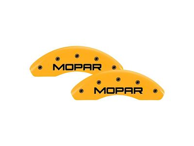 MGP Brake Caliper Covers with MOPAR Logo; Yellow; Front and Rear (15-23 Jeep Renegade BU)