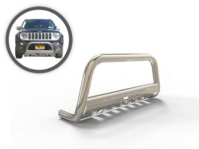 Classic Bull Bar with Skid Plate; Stainless Steel (15-23 Jeep Renegade BU)