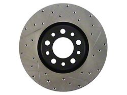 StopTech Sport Cross-Drilled and Slotted Rotor; Front Driver Side (15-23 Jeep Renegade BU)
